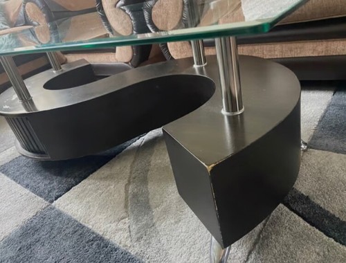 Black wooden display coffee