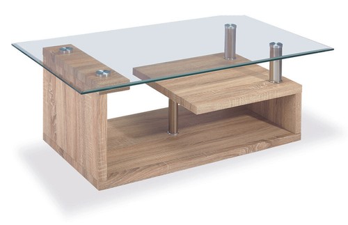 Coffee table clear glass - coffee,