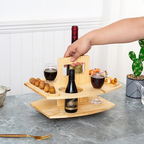 Wooden picnic table with - picnic, glass