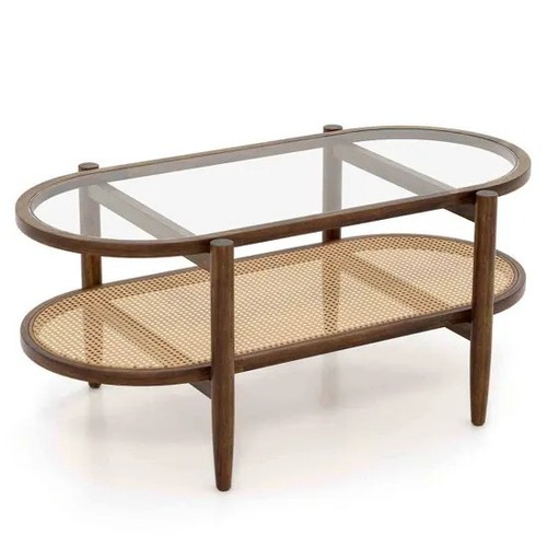 Wooden coffee table mid - wooden,