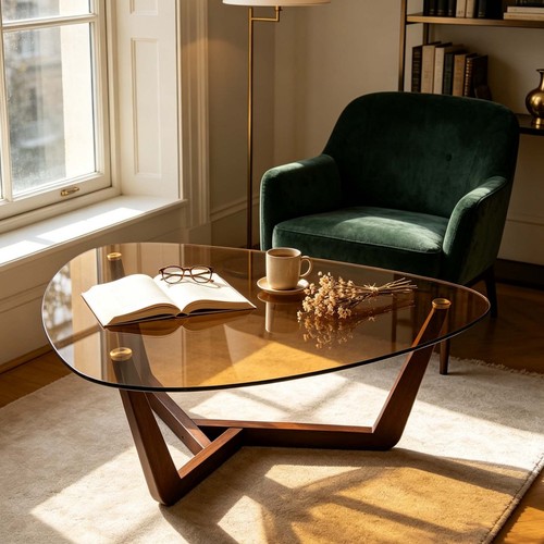 Tempered glass top coffee - glass,