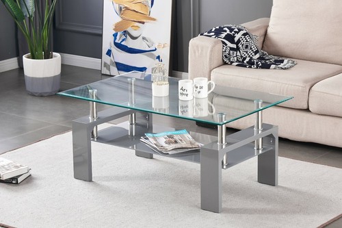 Coffee table clear glass - table,