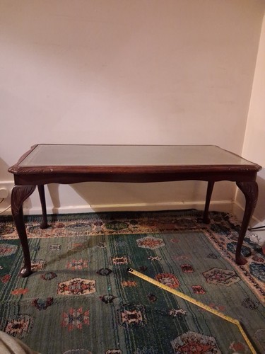 Vintage glass top wooden - vintage,