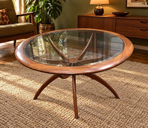 Round brown wood - round, table