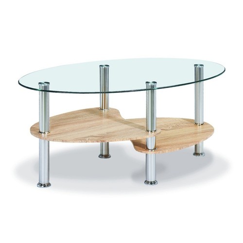 Glass coffee table wooden - table,