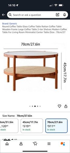 Round coffee table - round,