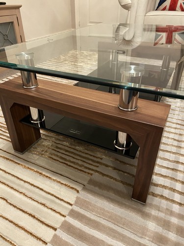 Rectangular glass top coffee - top,