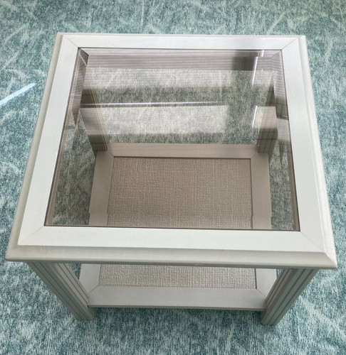 Unusual brown bevelled - brown, glass