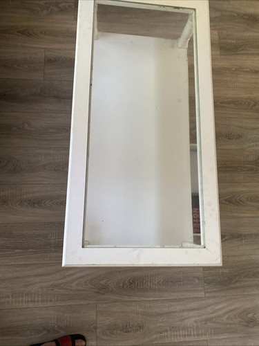 White wooden coffee table - white,