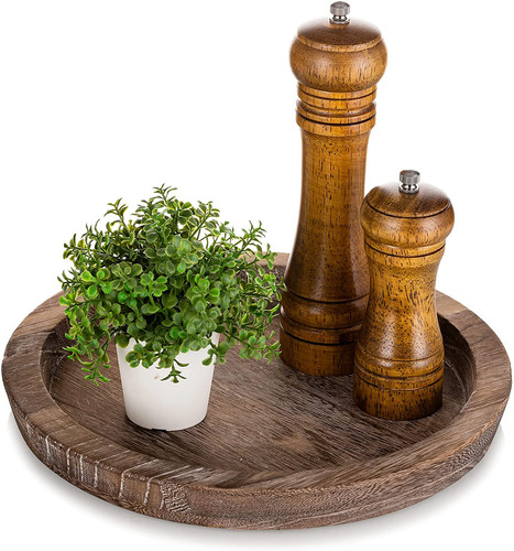 Rustic wooden decorative tray - rustic,