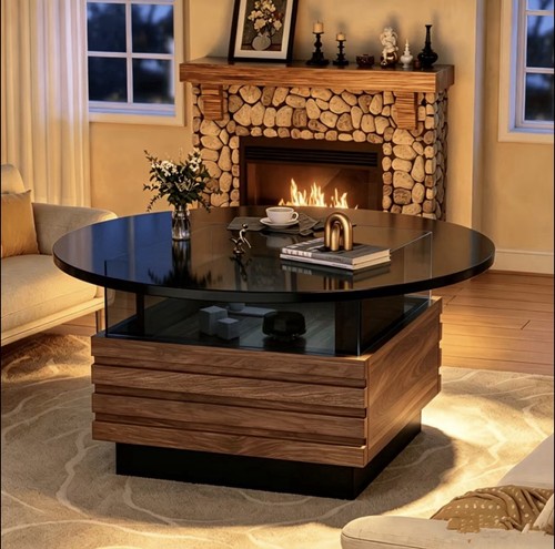 Modern round coffee table - round,