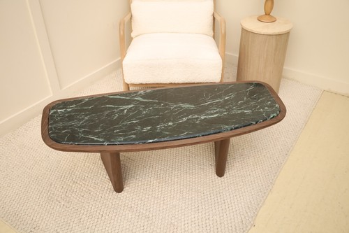 Dark wood and - green, marble